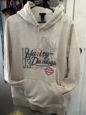 Harley-Davidson Women’s Light Gray Logo Hoodie